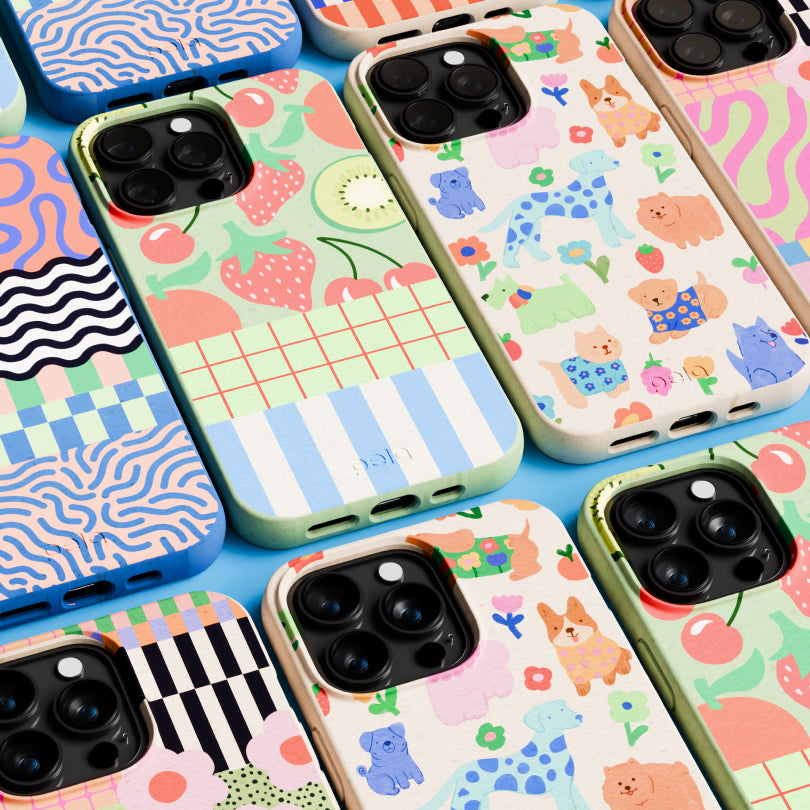 Electric Blue Tangerine Mix iPhone 14 Pro Max Case - image 4