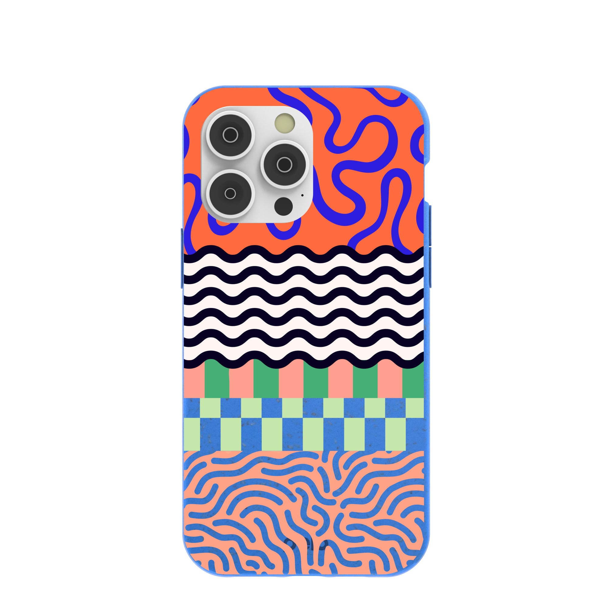 Electric Blue Tangerine Mix iPhone 14 Pro Max Case - image 1