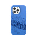 Electric Blue Backcountry Ski iPhone 14 Pro Case