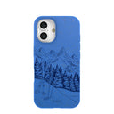 Electric Blue Backcountry Ski iPhone 16 Case