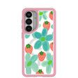 Clear Berry Belle Samsung Galaxy S26+(Plus) Case With Petal Pink Ridge (Magnetic Charging included)