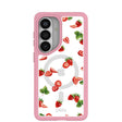 Clear Berry Pink Samsung Galaxy S26 Case With Petal Pink Ridge (Magnetic Charging included)
