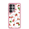 Clear Berry Pink Samsung Galaxy S26 Ultra Case With Petal Pink Ridge (Magnetic Charging included)