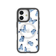 Clear Blue Butterflies iPhone 17 Case With Noir Ridge (MagSafe included)