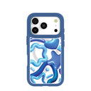 Clear Blue Chrome iPhone 17 Pro Case With True Blue Ridge (MagSafe included)
