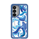 Clear Blue Chrome Samsung Galaxy S26 Case With True Blue Ridge (Magnetic Charging included)