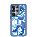 Clear Blue Chrome Samsung Galaxy S26 Ultra Case With True Blue Ridge (Magnetic Charging included)