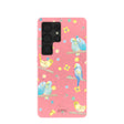 Bubblegum Pink Budgie Daydream Samsung Galaxy S25 Ultra Case