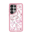 Clear Butterfly Effect Samsung Galaxy S26 Ultra Case With Petal Pink Ridge (Magnetic Charging included)