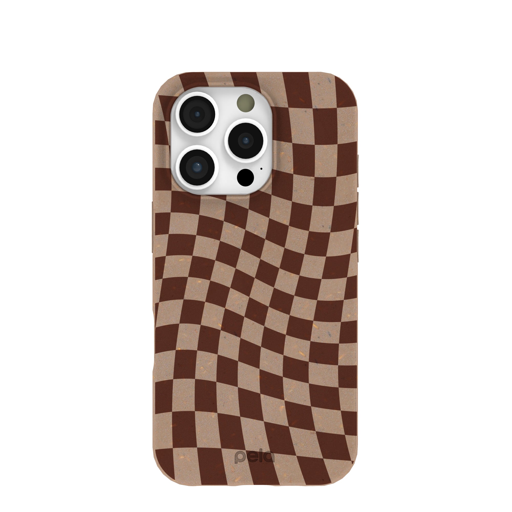 Chocolate Brown Cafe Check iPhone 16 Pro Case – Pela Case