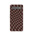 Chocolate Brown Cafe Check Google Pixel 6a Case