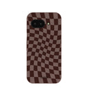 Chocolate Brown Cafe Check Google Pixel 9a Case