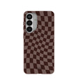 Chocolate Brown Cafe Check Samsung Galaxy S26+(Plus) Case