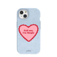 Powder Blue Call Me iPhone 15 Case