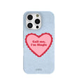 Powder Blue Call Me iPhone 16 Pro Case