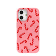 Bubblegum Pink Candy Cane Chaos iPhone 16 Case