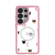Clear Cat Couture Samsung Galaxy S26 Ultra Case With Petal Pink Ridge (Magnetic Charging included)