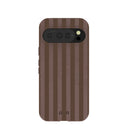 Chocolate Brown Cocoa Stripes Google Pixel 10/10 Pro Case