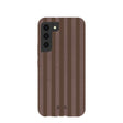 Chocolate Brown Cocoa Stripes Samsung Galaxy S22 Case
