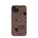 Chocolate Brown Coffee Club iPhone 13 Case
