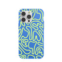 Electric Blue Dizzy Dreams iPhone 14 Pro Max Case