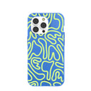 Electric Blue Dizzy Dreams iPhone 14 Pro Case