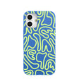 Electric Blue Dizzy Dreams iPhone 16 Plus Case
