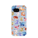 Powder Blue Dragon Cuties Google Pixel 9a Case