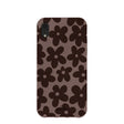 Chocolate Brown Earthy Blooms iPhone XR Case