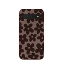 Chocolate Brown Earthy Blooms Google Pixel 8a Case