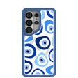 Clear Evil Eye Samsung Galaxy S26 Ultra Case With True Blue Ridge (Magnetic Charging included)