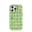 Sage Green Fall Gingham iPhone 15 Pro Case