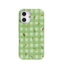Sage Green Fall Gingham iPhone 16 Case