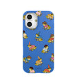 Electric Blue Fancy Frogs iPhone 16 Case