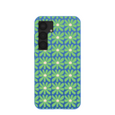Electric Blue Flower Child Samsung Galaxy S25 Case