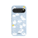 Powder Blue Fluffy Flower Google Pixel 10/10 Pro Case