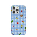 Powder Blue Gingham Farmhouse iPhone 14 Pro Max Case