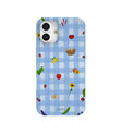 Powder Blue Gingham Farmhouse iPhone 16 Plus Case
