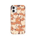 Chocolate Brown Happy Hamsters iPhone 16 Plus Case