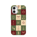 Forest Floor Holiday Squares iPhone 16 Case