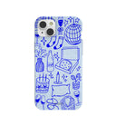 Powder Blue Home for Midnight iPhone 14 Plus Case