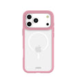 Clear iPhone 17 Pro Max Case with Petal Pink Ridge (MagSafe Included)