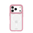 Clear iPhone 17 Pro Case with Petal Pink Ridge (MagSafe Included)