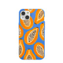 Electric Blue Juicy Papayas iPhone 14 Plus Case