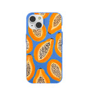 Electric Blue Juicy Papayas iPhone 14 Case