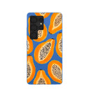 Electric Blue Juicy Papayas Samsung Galaxy S25 Ultra Case