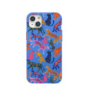 Electric Blue Jungle Cat iPhone 15 Plus Case