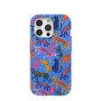 Electric Blue Jungle Cat iPhone 15 Pro Case