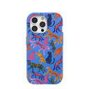 Electric Blue Jungle Cat iPhone 15 Pro Case