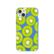 Electric Blue Kiwi Slices iPhone 14 Plus Case